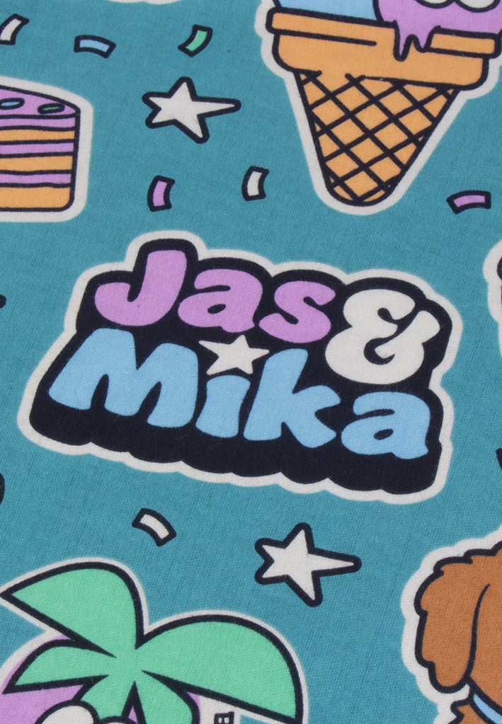 Jas & Mika "Dreams" Pyjamas Sæt - Blå (2 Dele, Trøje og Bukser)