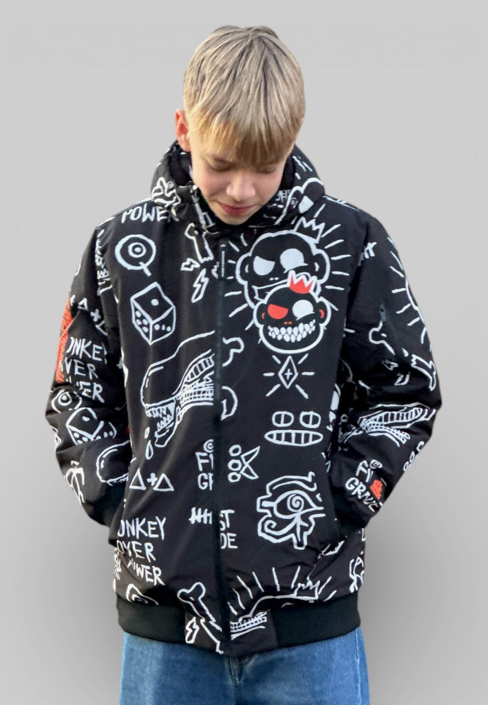 FirstGrade "Pictogram" Vinterjakke - Sort