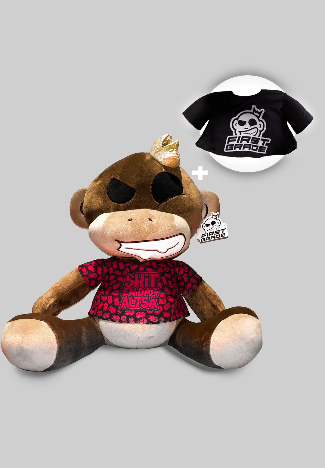 "Monkey" teddy bear + Do you know that t-shirt