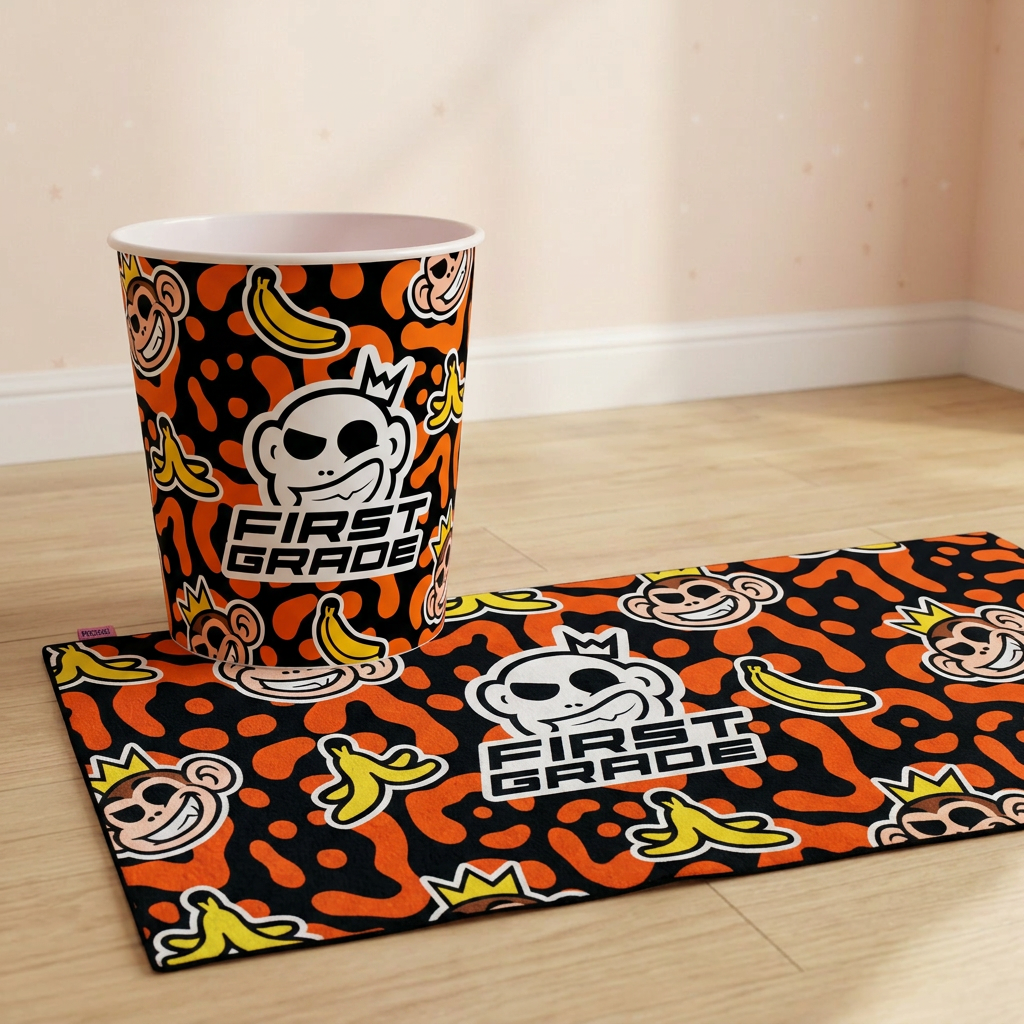 Sæt: Monkey Papirkurv & Gulvtæppe