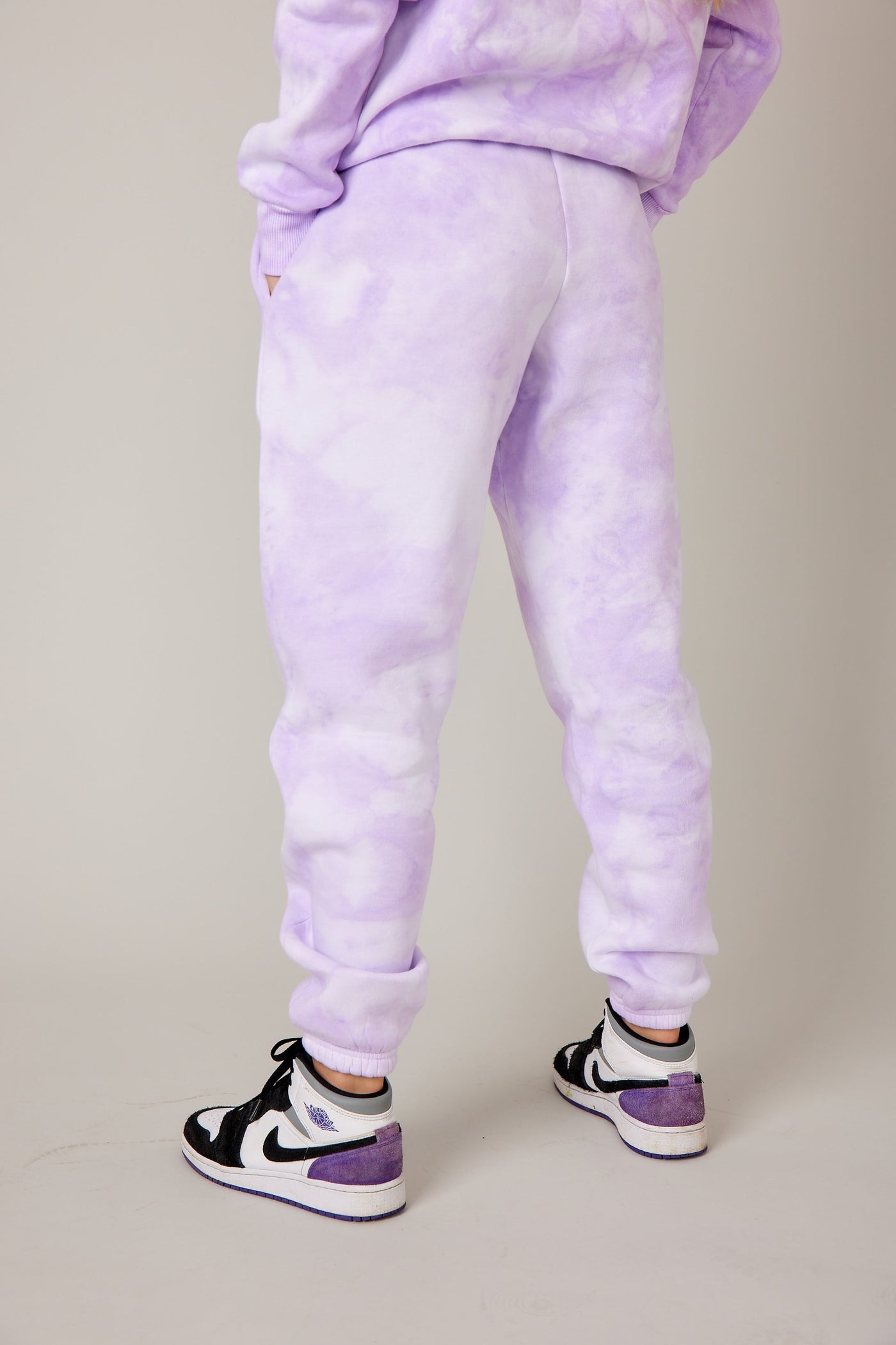 Purple Cloud Bukser - Lilla Tie-Dye