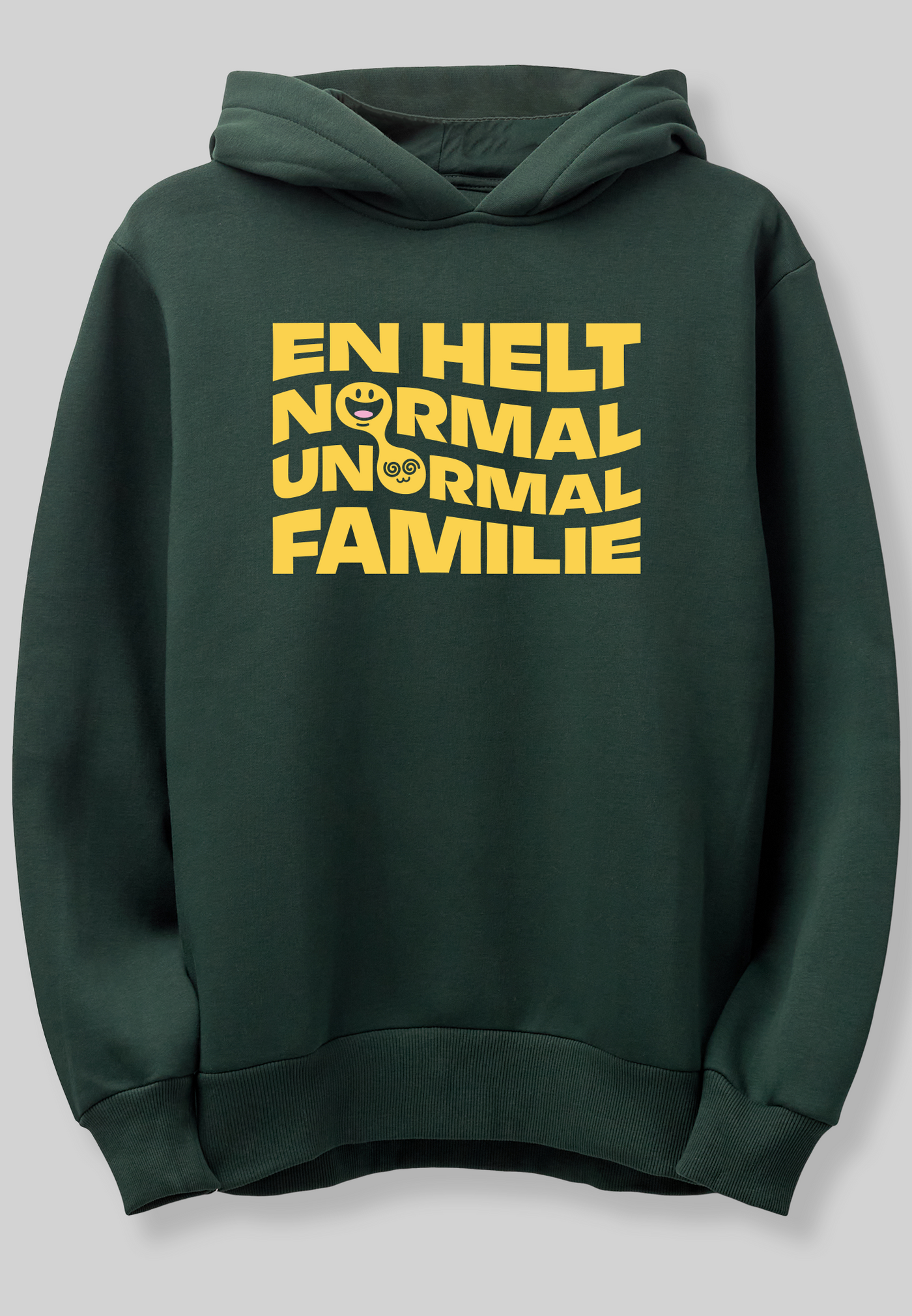 Familien Münster - "NORMAL / UNORMAL FAMILIE" - Grøn hoodie